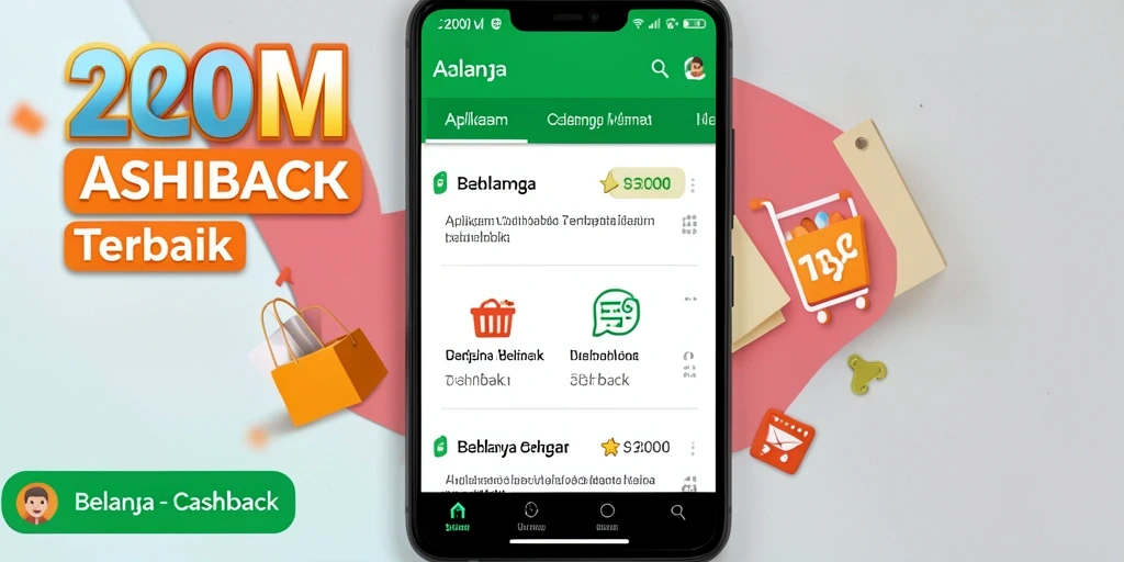Tampilan antarmuka A200M yang user-friendly dan fitur Cashback yang menarik.