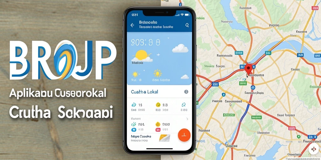 Tampilan antarmuka aplikasi BROJP untuk informasi Cuaca Lokal.