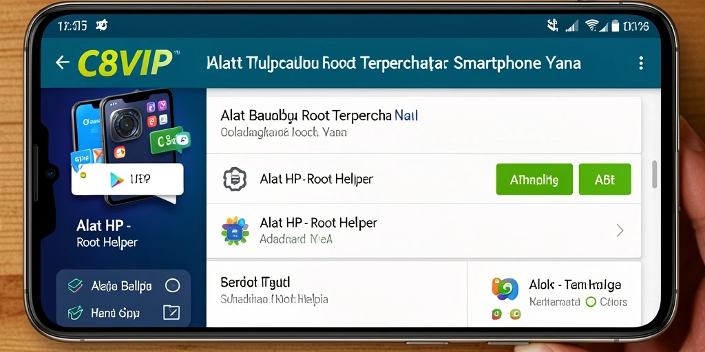 Antarmuka C8VIP yang ramah pengguna untuk alat Root Helper.