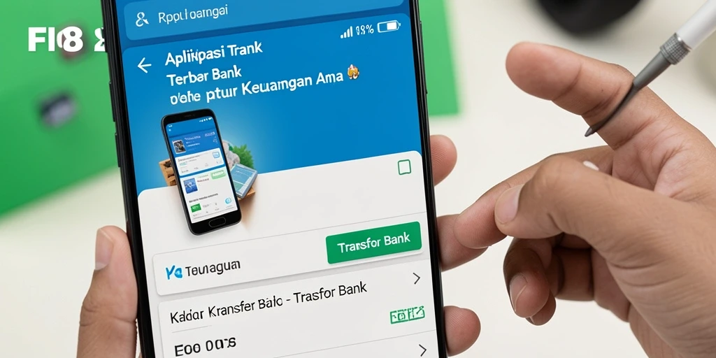 Antarmuka F08 yang mudah digunakan untuk transfer bank.