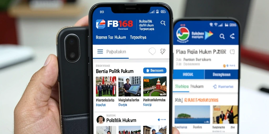 Tampilan antarmuka FB168 dengan informasi politik dan hukum.