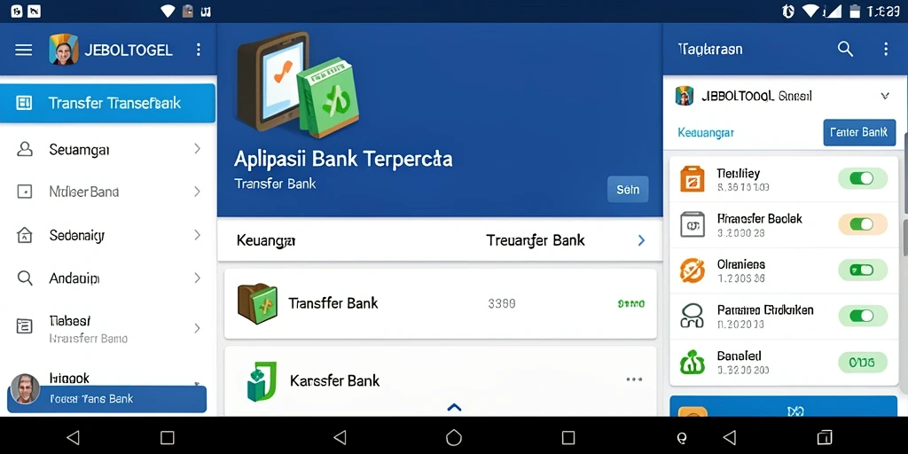 Antarmuka pengguna JEBOLTOGEL yang memudahkan transaksi Transfer Bank.