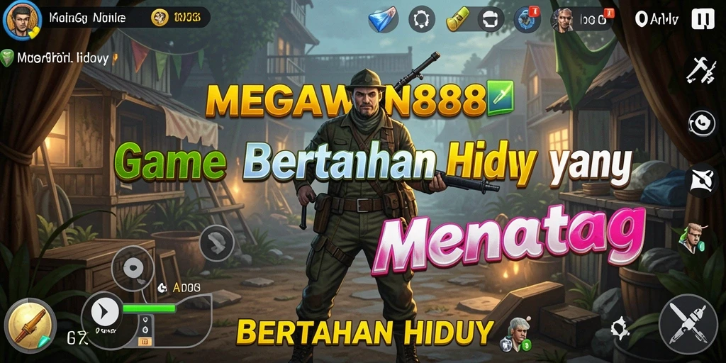 Antarmuka MEGAWIN888 yang menarik dan fungsional dalam permainan Bertahan Hidup.