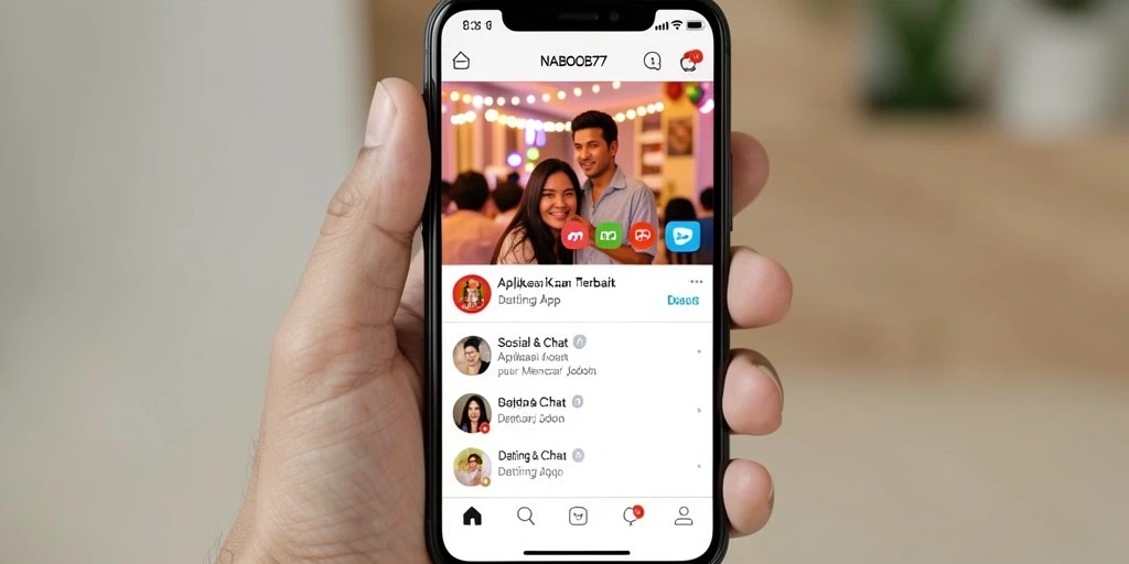 Antarmuka pengguna NABOB77 yang intuitif dan menarik untuk aplikasi kencan.