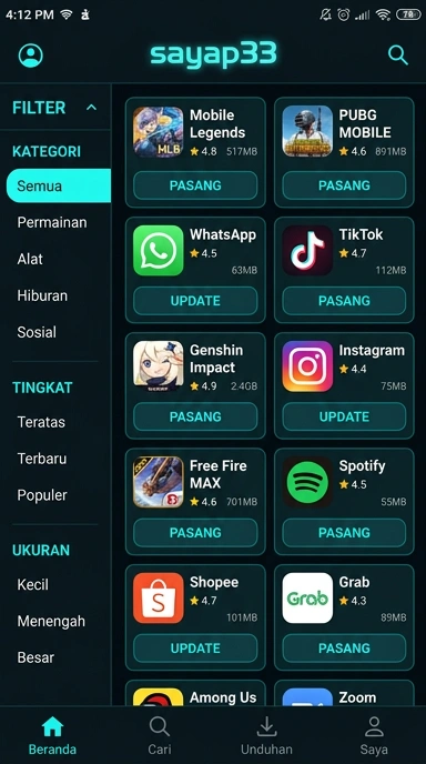 Sayap33 - Pusat Akses Aplikasi Populer & Kanal Uji Indonesia